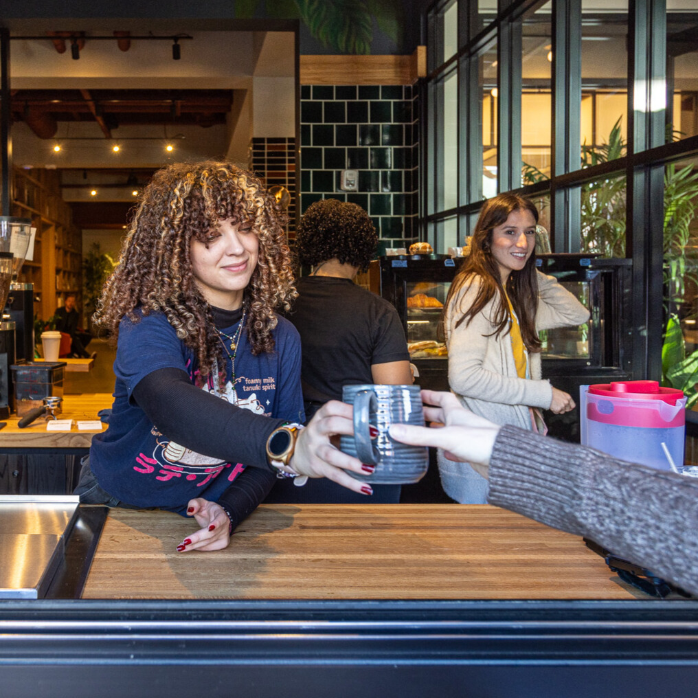 Kohi Barista Serves Up Smiles with Coworker